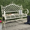 Abner Wrought Iron 45.75-Inch W Outdoor Garden Bench