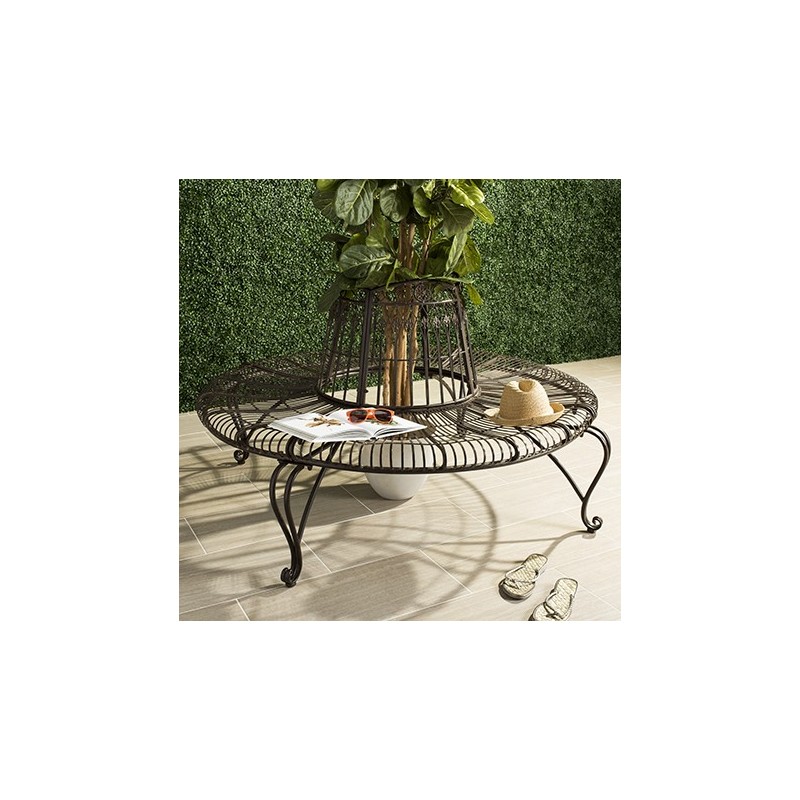 Ally Darling Wrought Iron 60.25-inch W Outdoor Tree Bench