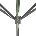 Safavieh Evert Half Patio Set and Umbrella - Dark Slate Grey/Beige (PAT6750A)