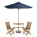Evert Half Patio Set and Umbrella Evert Half Patio Set and Umbrella