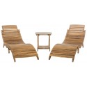 Safavieh Pacifica 3 Piece Lounge Set - Natural/Beige (PAT7020B)