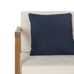 Safavieh Montez 4 PC Outdoor Set with Accent Pillows - Natural/White/Navy (PAT7030A)