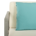 Safavieh Montez 4 PC Outdoor Set with Accent Pillows-Grey Wash/White/Light Blue (PAT7030B)