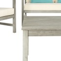 Safavieh Montez 4 PC Outdoor Set with Accent Pillows-Grey Wash/White/Light Blue (PAT7030B)