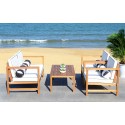 Safavieh Montez 4 PC Outdoor Set with Accent Pillows - Natural/Black/White (PAT7030C) Safavieh Montez 4 PC Outdoor Set with Accent Pillows - Natural/Black/White (PAT7030C)