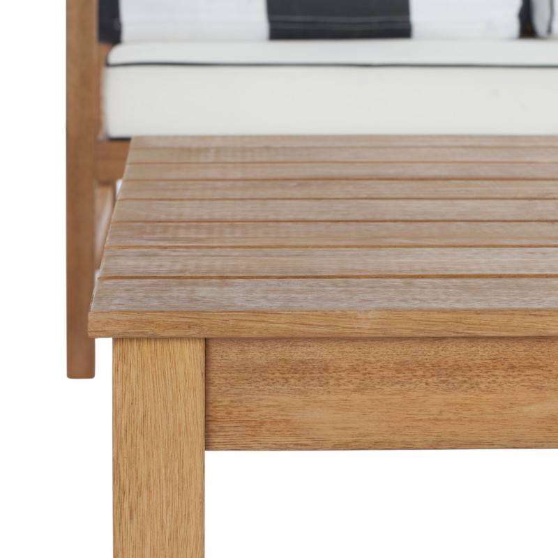 Safavieh Montez 4 PC Outdoor Set with Accent Pillows - Natural/Black/White (PAT7030C)