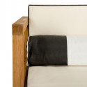 Safavieh Nunzio 4 PC Outdoor Set with Accent Pillows - Natural/Black/White (PAT7031C)