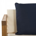 Safavieh Alda 4 PC Outdoor Set with Accent Pillows - Natural/White/Navy (PAT7033A)