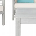 Safavieh Alda 4 PC Outdoor Set with Accent Pillows-Grey Wash/White/ Light Blue (PAT7033B)