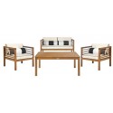 Alda 4 PC Outdoor Set with Accent Pillows