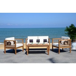 Alda 4 PC Outdoor Set with Accent Pillows