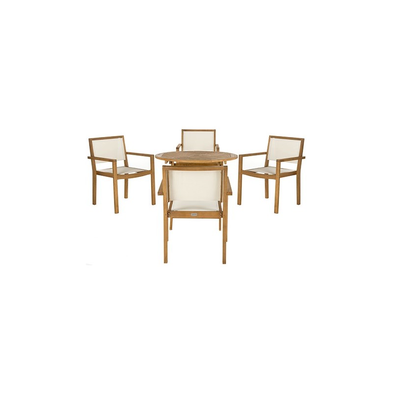 Chante 35.4-inch Dia Round Table 5 Piece Dining Set