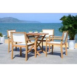 Chante 35.4-inch Dia Round Table 5 Piece Dining Set