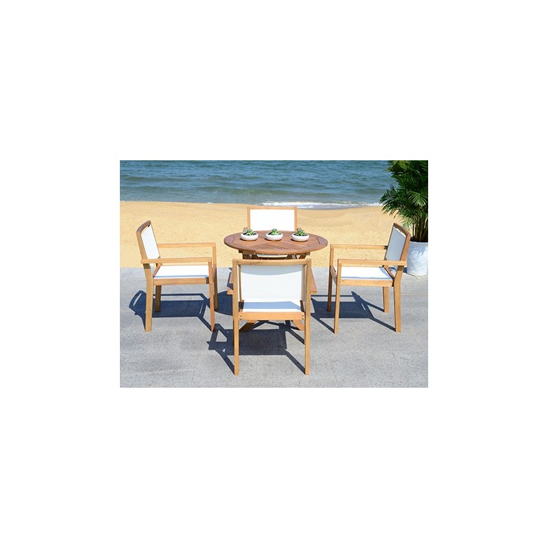 Chante 35.4-inch Dia Round Table 5 Piece Dining Set