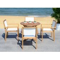 Chante 35.4-inch Dia Round Table 5 Piece Dining Set