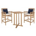Pate 3 PC Bar 39.8-inch H Table Bistro Set