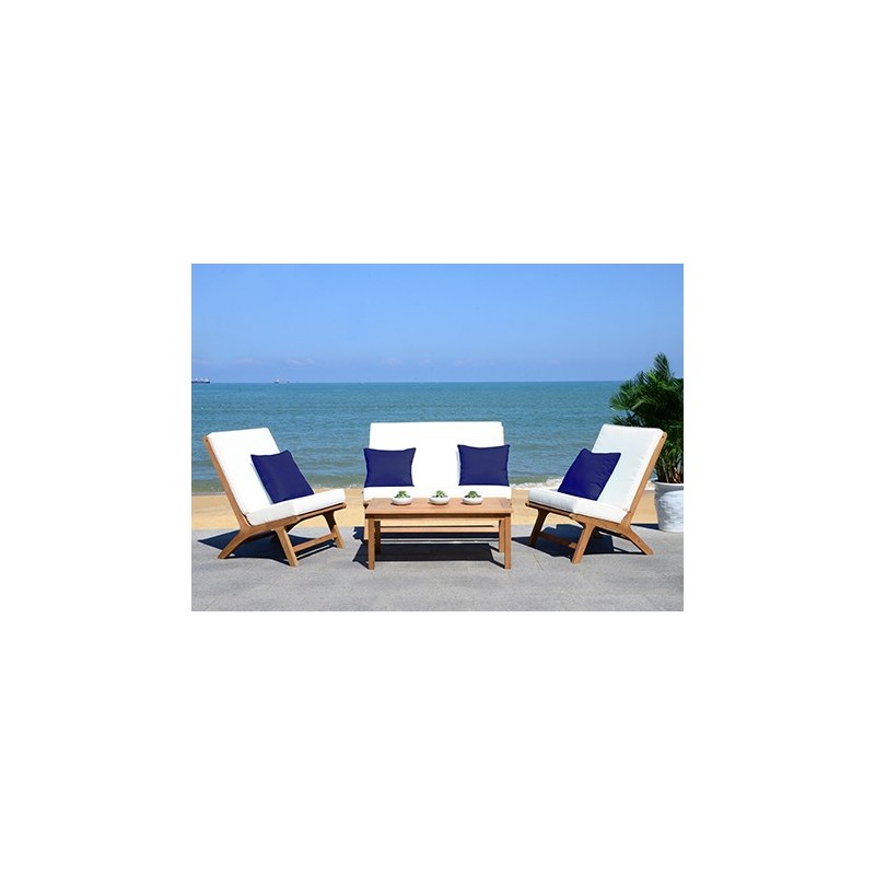 Chaston 4 PC Outdoor Living Set with Accent Pillows