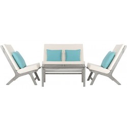 Chaston 4 PC Outdoor Living Set with Accent Pillows