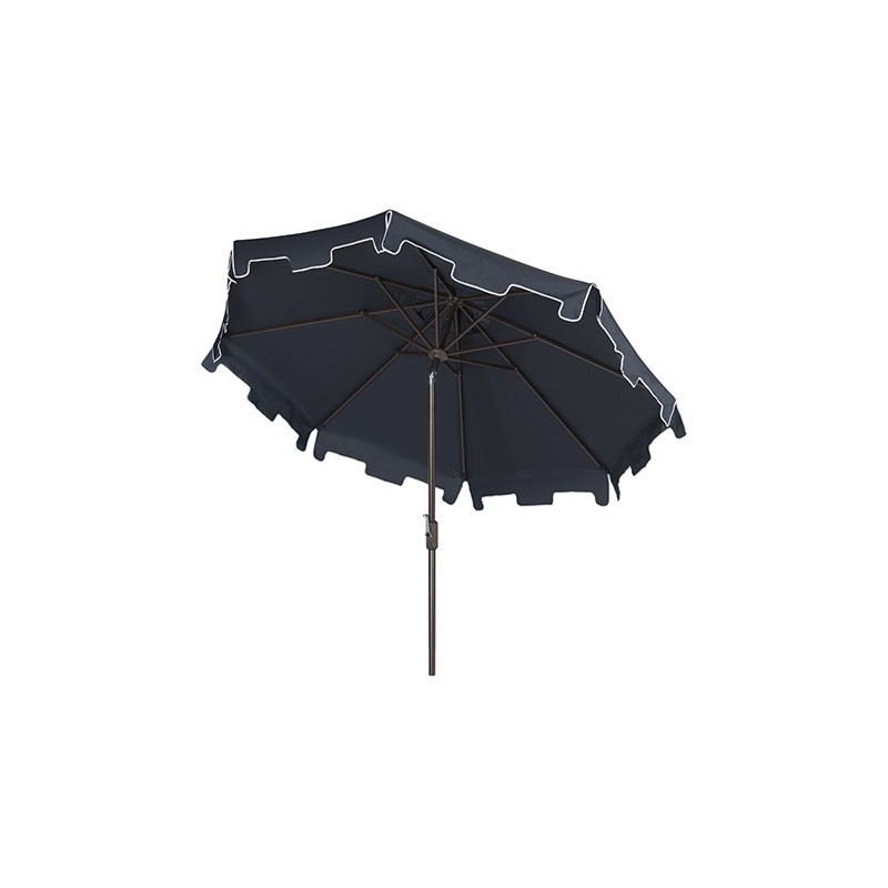 UV Resistant Zimmerman 9 FT Crank Market Push Button Tilt Umbrella with Flap