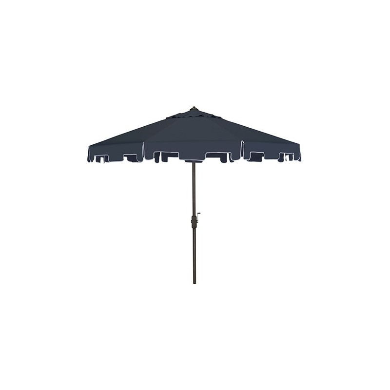 UV Resistant Zimmerman 9 FT Crank Market Push Button Tilt Umbrella with Flap