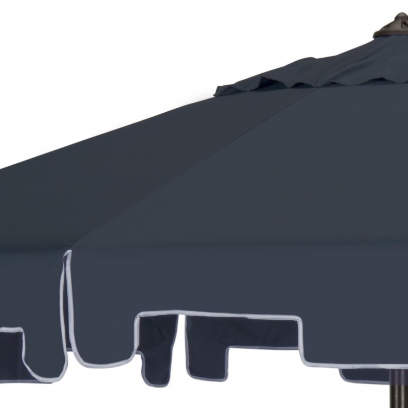 UV Resistant Zimmerman 9 FT Crank Market Push Button Tilt Umbrella with Flap