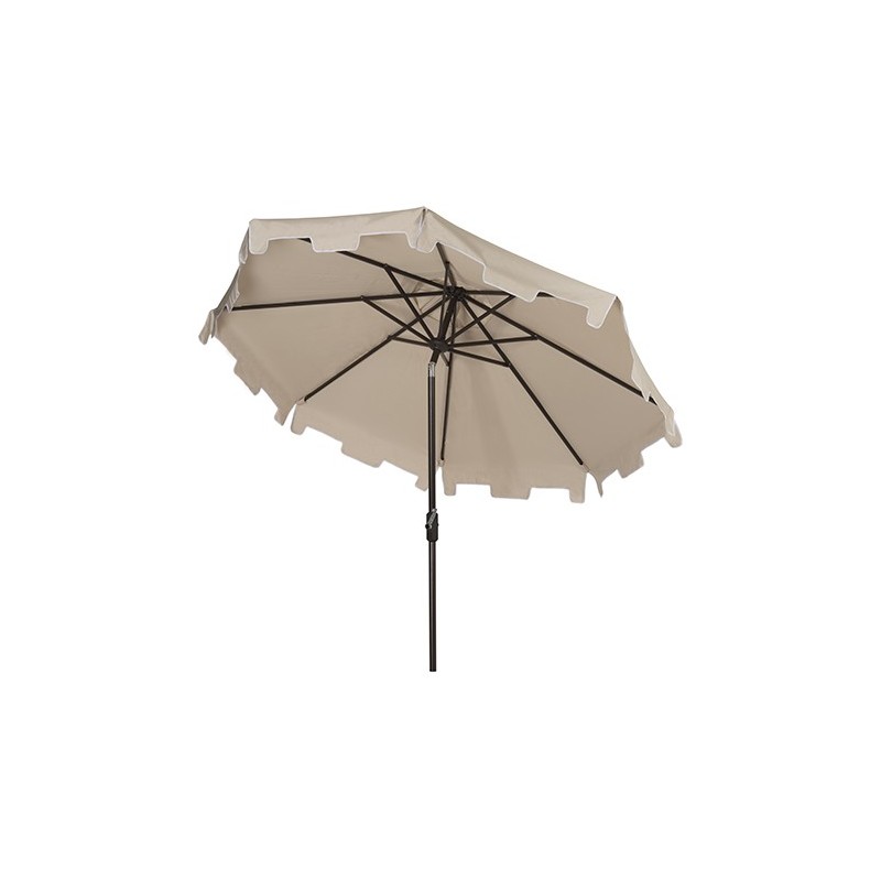 UV Resistant Zimmerman 9 FT Crank Market Push Button Tilt Umbrella with Flap