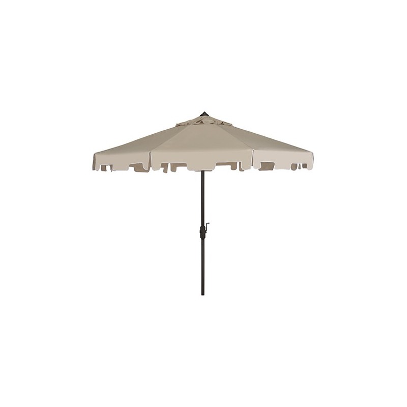 UV Resistant Zimmerman 9 FT Crank Market Push Button Tilt Umbrella with Flap