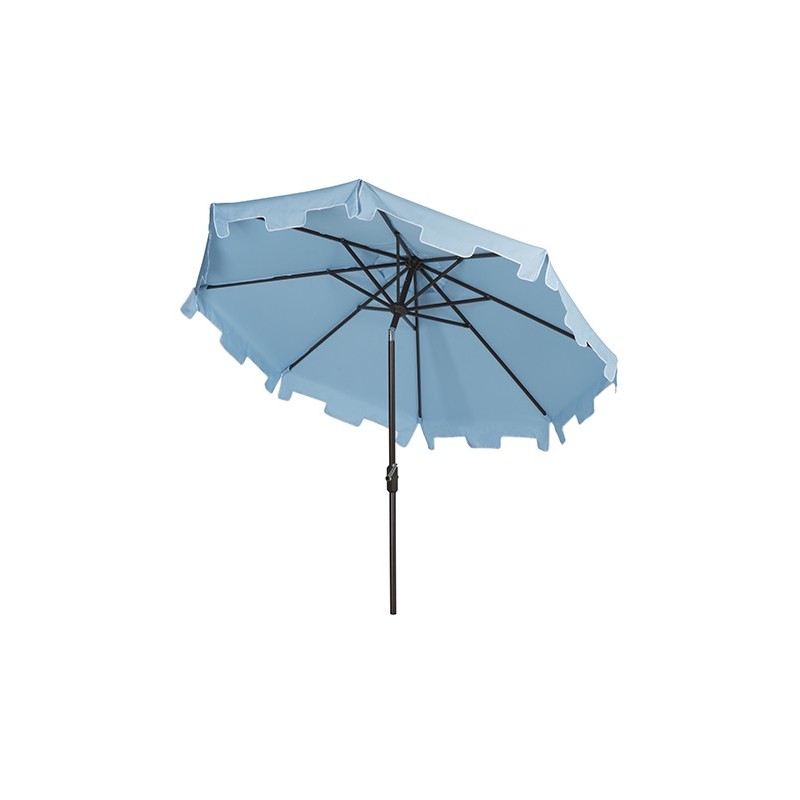 UV Resistant Zimmerman 9 FT Crank Market Push Button Tilt Umbrella with Flap