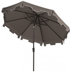 UV Resistant Zimmerman 9 FT Crank Market Push Button Tilt Umbrella with Flap