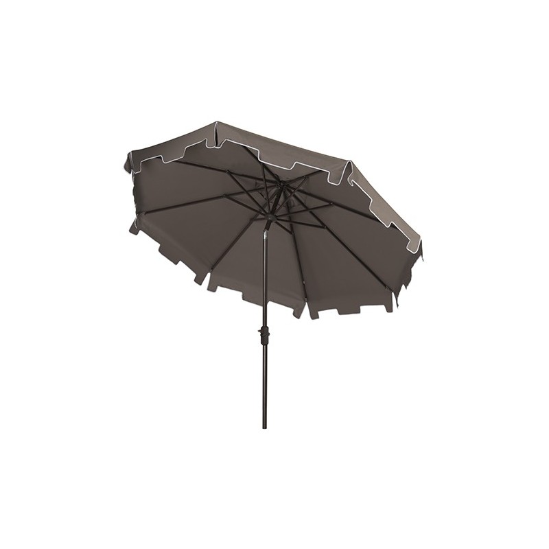 UV Resistant Zimmerman 9 FT Crank Market Push Button Tilt Umbrella with Flap