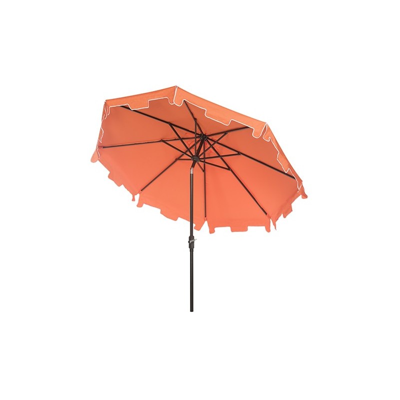 UV Resistant Zimmerman 9 FT Crank Market Push Button Tilt Umbrella with Flap