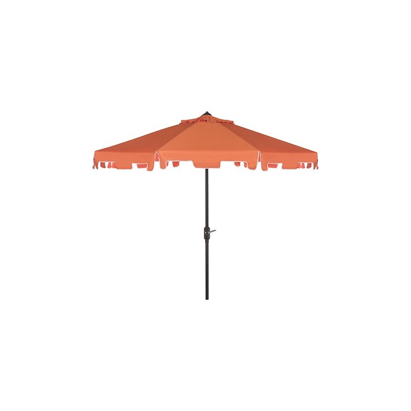 UV Resistant Zimmerman 9 FT Crank Market Push Button Tilt Umbrella with Flap