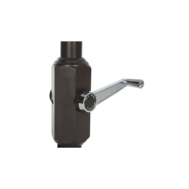 UV Resistant Zimmerman 9 FT Crank Market Push Button Tilt Umbrella with Flap