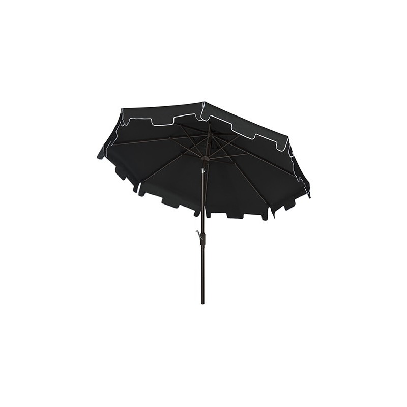 UV Resistant Zimmerman 9 FT Crank Market Push Button Tilt Umbrella with Flap