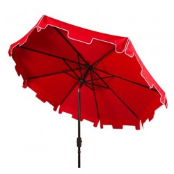 UV Resistant Zimmerman 9 FT Crank Market Push Button Tilt Umbrella with Flap