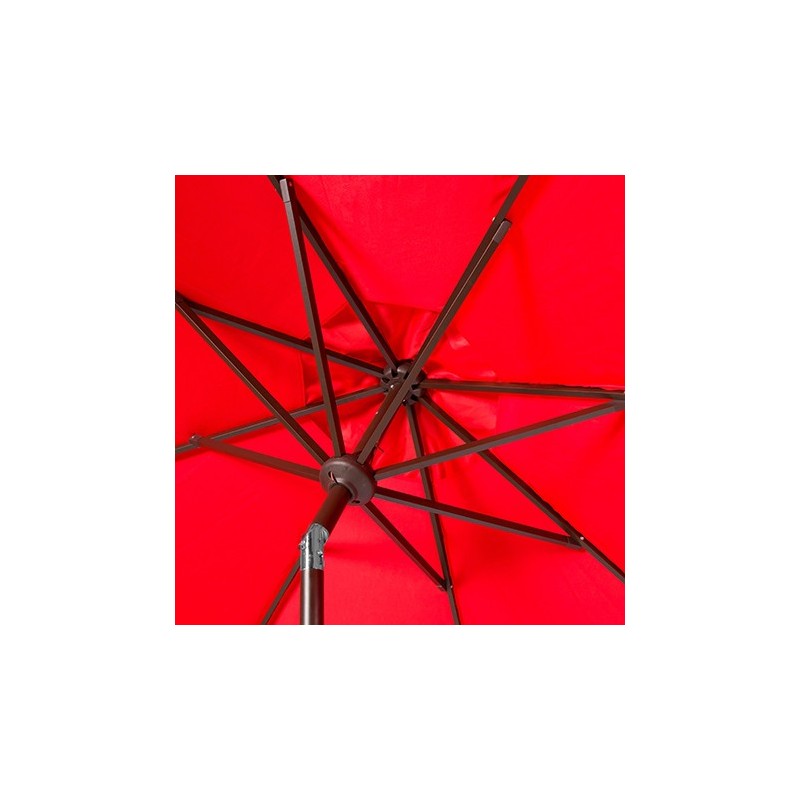 UV Resistant Zimmerman 9 FT Crank Market Push Button Tilt Umbrella with Flap