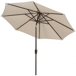 Safavieh Ortega 9 FT Auto Tilt UV Resistant Crank Umbrella - Beige (PAT8001A)