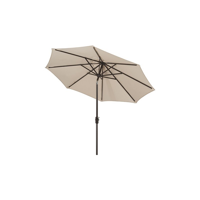 Safavieh Ortega 9 FT Auto Tilt UV Resistant Crank Umbrella - Beige (PAT8001A)
