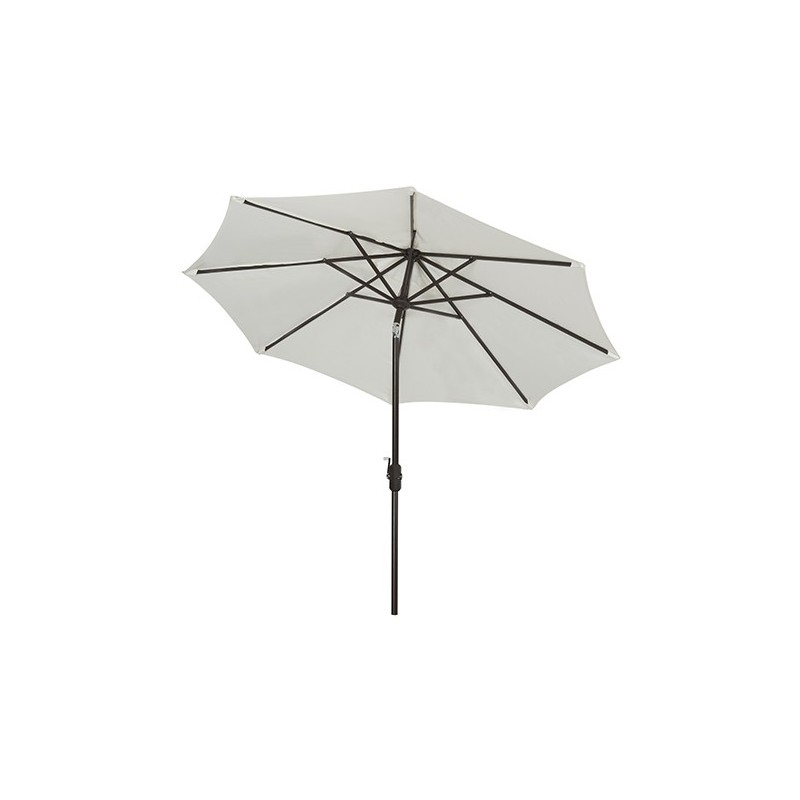Safavieh Ortega 9 FT Auto Tilt UV Resistant﻿ Crank Umbrella - Natural (PAT8001B)