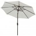Safavieh Ortega 9 FT Auto Tilt UV Resistant﻿ Crank Umbrella - Natural (PAT8001B)