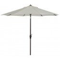 Safavieh Ortega 9 FT Auto Tilt UV Resistant﻿ Crank Umbrella - Natural (PAT8001B)