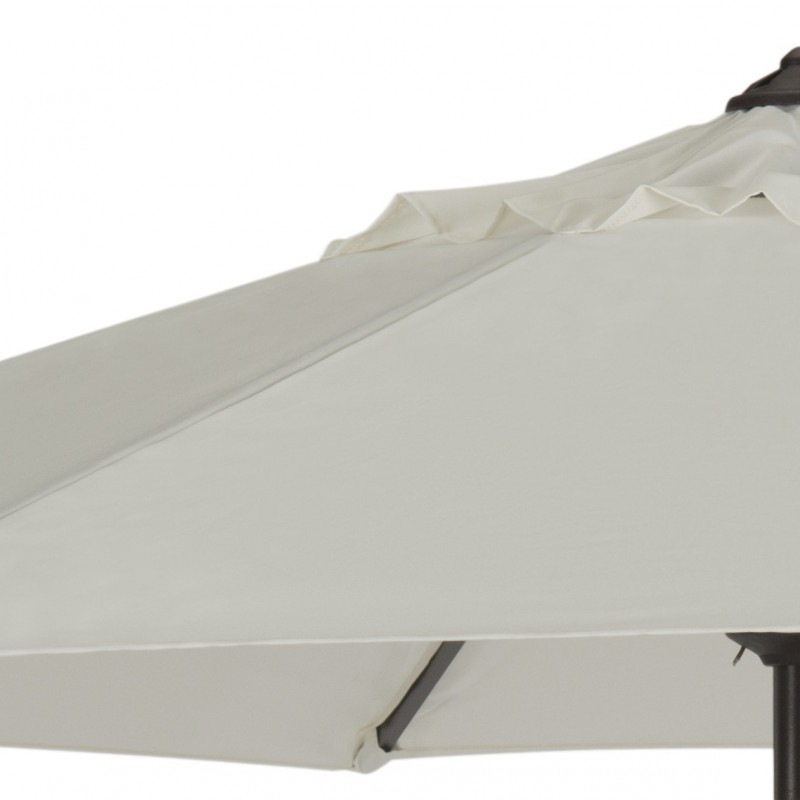 Safavieh Ortega 9 FT Auto Tilt UV Resistant﻿ Crank Umbrella - Natural (PAT8001B)