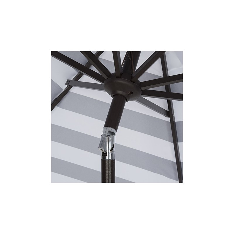 Safavieh Elsa Fashion Line 9FT UV Resistant Auto Tilt Umbrella - Black/White (PAT8003A)