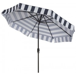 Safavieh Elsa Fashion Line 9FT UV Resistant Auto Tilt Umbrella - Navy/White (PAT8003B)