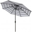 Safavieh Iris Fashion Line 9FT UV Resistant Auto Tilt Umbrella - Black/White (PAT8004A)