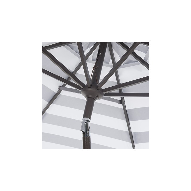 Safavieh Iris Fashion Line 9FT UV Resistant Auto Tilt Umbrella - Black/White (PAT8004A)
