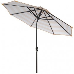 Safavieh Iris Fashion Line 9FT UV Resistant Auto Tilt Umbrella - Orange/White (PAT8004C)