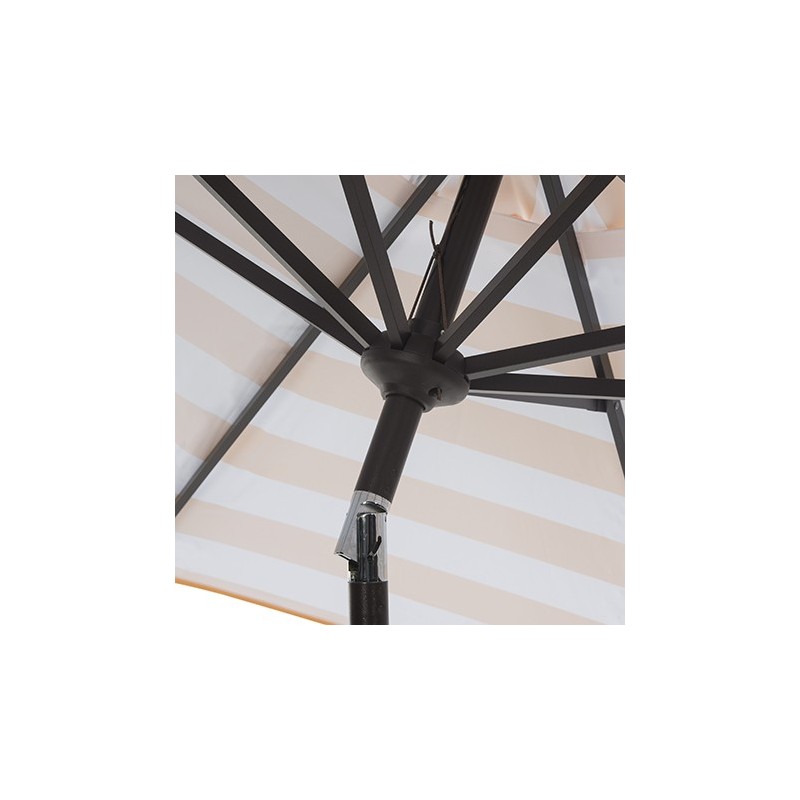 Safavieh Iris Fashion Line 9FT UV Resistant Auto Tilt Umbrella - Orange/White (PAT8004C)