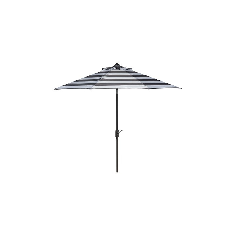 Safavieh Iris Fashion Line 9FT UV Resistant Auto Tilt Umbrella - Grey/White (PAT8004D)