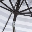 Safavieh Iris Fashion Line 9FT UV Resistant Auto Tilt Umbrella - Grey/White (PAT8004D)
